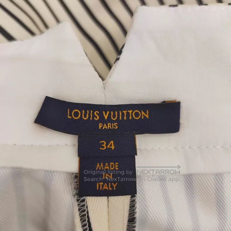 Louis Vuitton Louis Vuitton Black and white striped turnip pants Size US 34 / EU 50 - 4 Thumbnail
