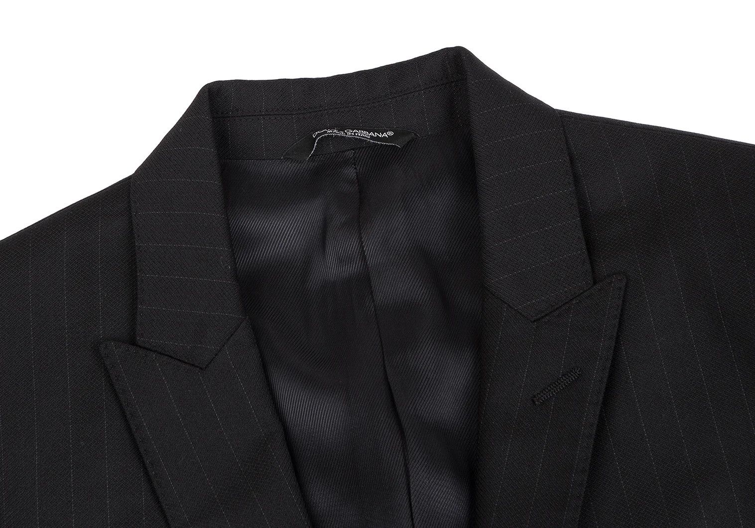 Dolce & Gabbana Martini Pinstripe Narrow Lapel Wool Jacket Black 44 Size US S / EU 44-46 / 1 - 3 Thumbnail