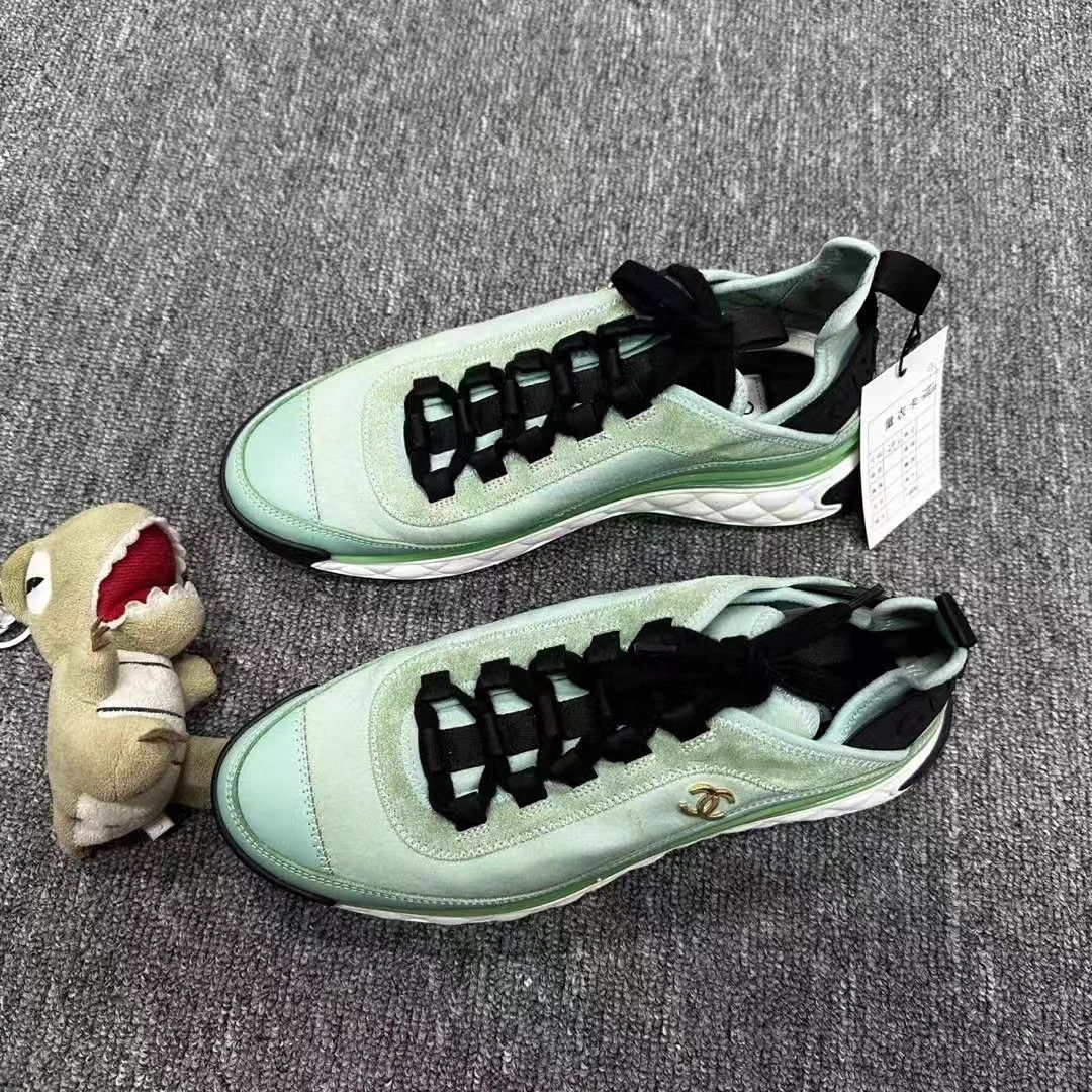 Chanel Chanel 95 New Green Air Cushion Sneakers EU 39 Size US 8 / IT 38 - 1 Thumbnail