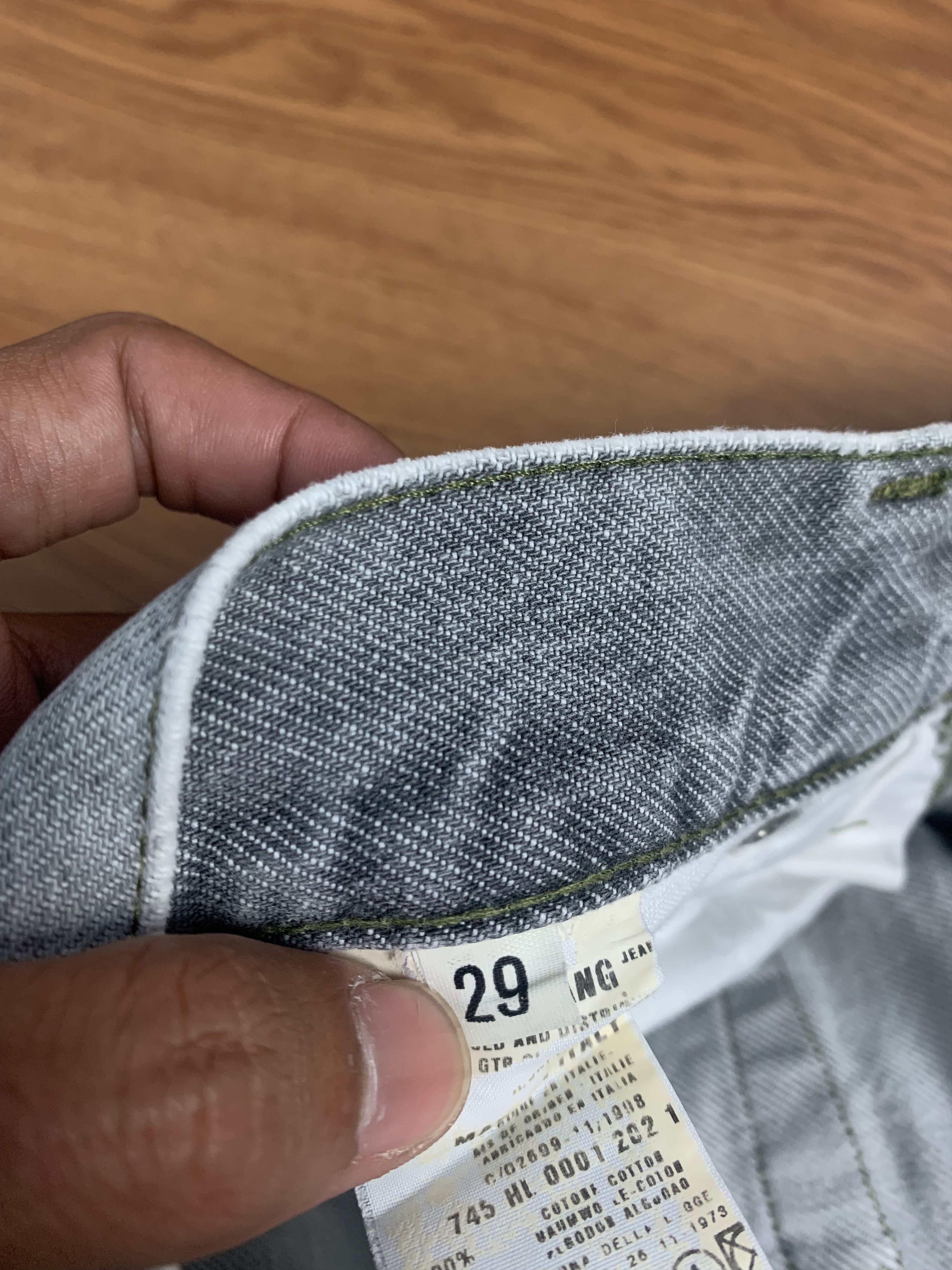 Helmut Lang Helmut Lang 1998 Gray Washed Denim Size US 29 - 10 Thumbnail