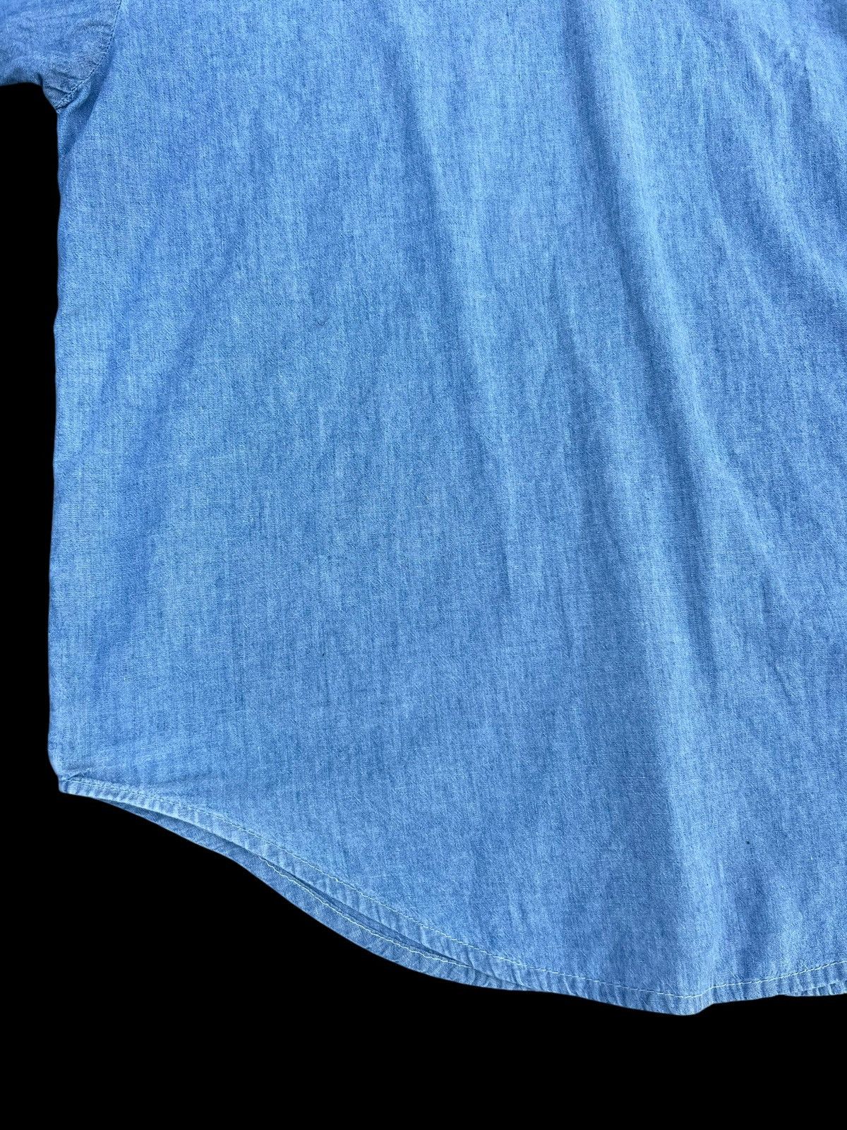 FiveBrother Vintage 60s 70s Five Brother Sun Fade Muddy Chambray Shirt Size US L / EU 52-54 / 3 - 15 Thumbnail