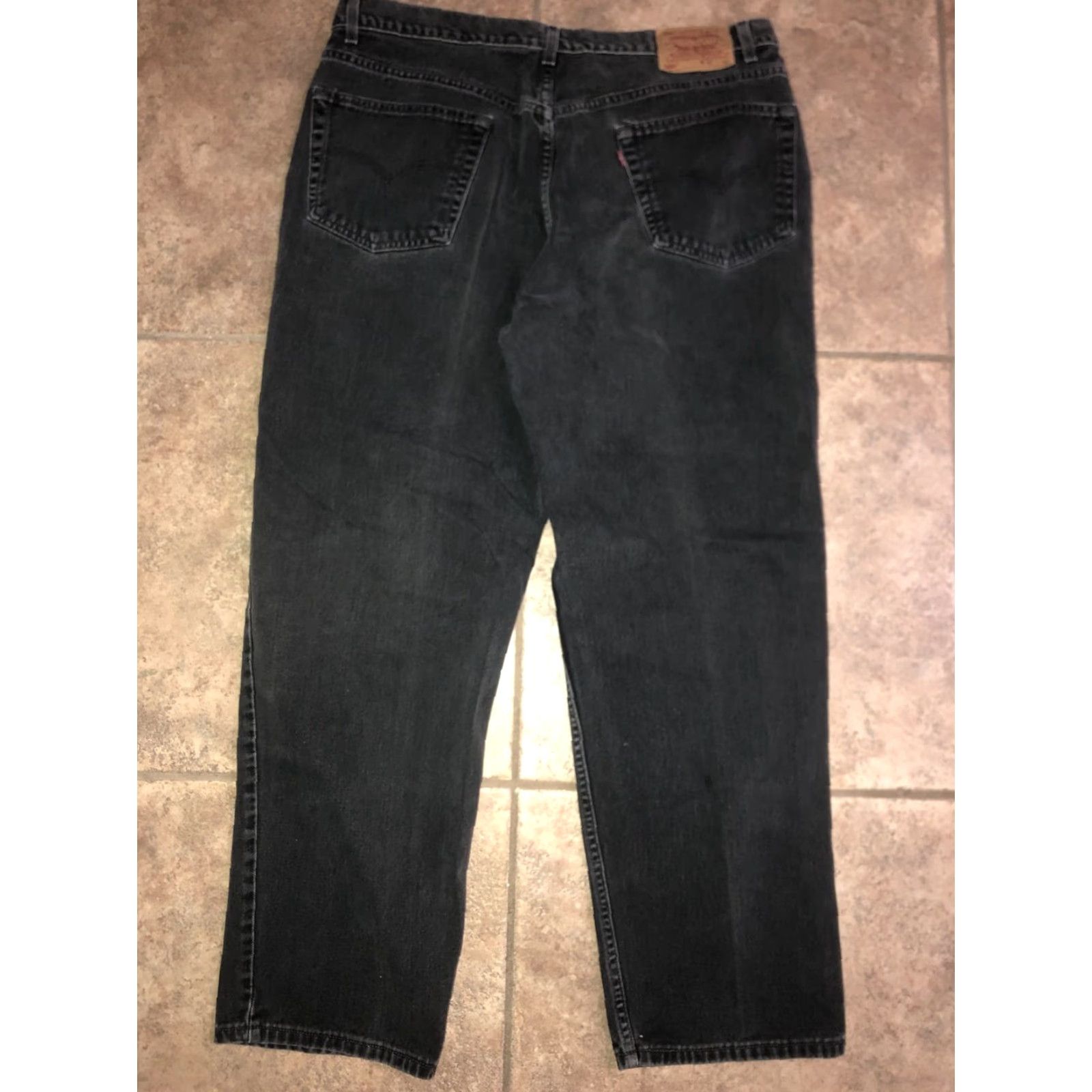 Levi's VINTAGE Levi's 550 Jeans Men's Size 42x32 Black Straight Denim Size US 42 / EU 58 - 3 Thumbnail