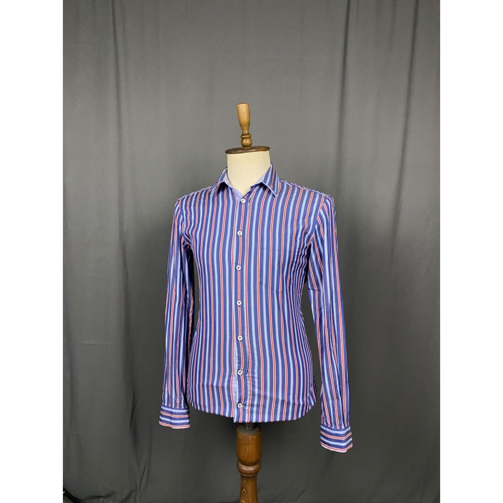 Dolce & Gabbana Dolce&Gabbana Old Money Style Men's Blue Striped Longsleeve Size US M / EU 48-50 / 2 - 4 Thumbnail