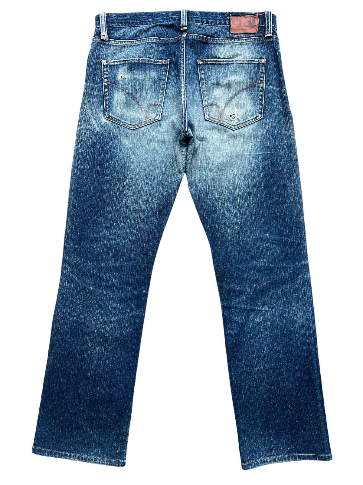 Japanese Brand BN Japan Patchwork Distressed Selvedge Denim Jeans 35x31 Size US 35 - 3 Thumbnail