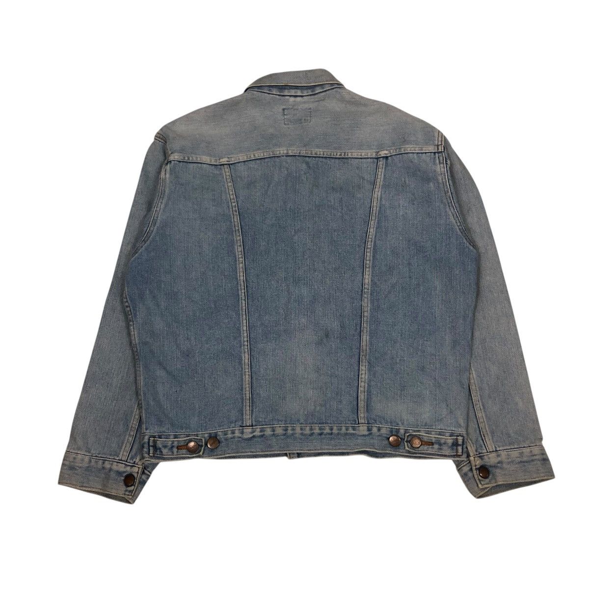 Wrangler 🔥14OZ BROKEN DENIM TRUCKER BIKER DENIM JACKET WRANGLER Size US M / EU 48-50 / 2 - 2 Thumbnail
