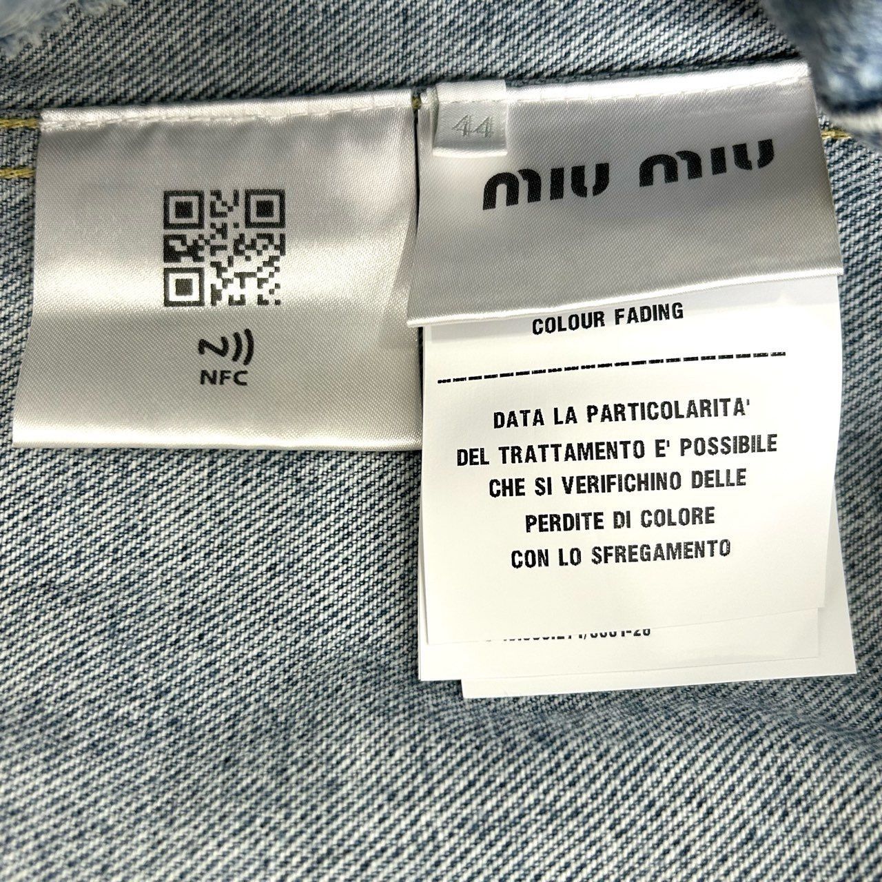 Miu Miu MiuMiu Logo Print Multi-Pocket Vintage Blue Denim Jacket, Si Size M / US 6-8 / IT 42-44 - 5 Thumbnail