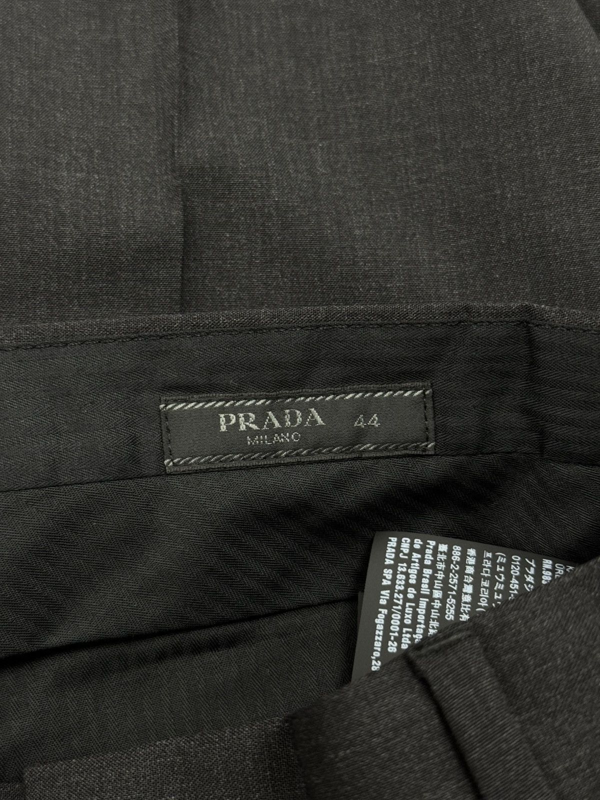 Prada NWT PRADA GRAY WOOL PANTS PRADA LOGO Size US 30 / EU 46 - 7 Thumbnail