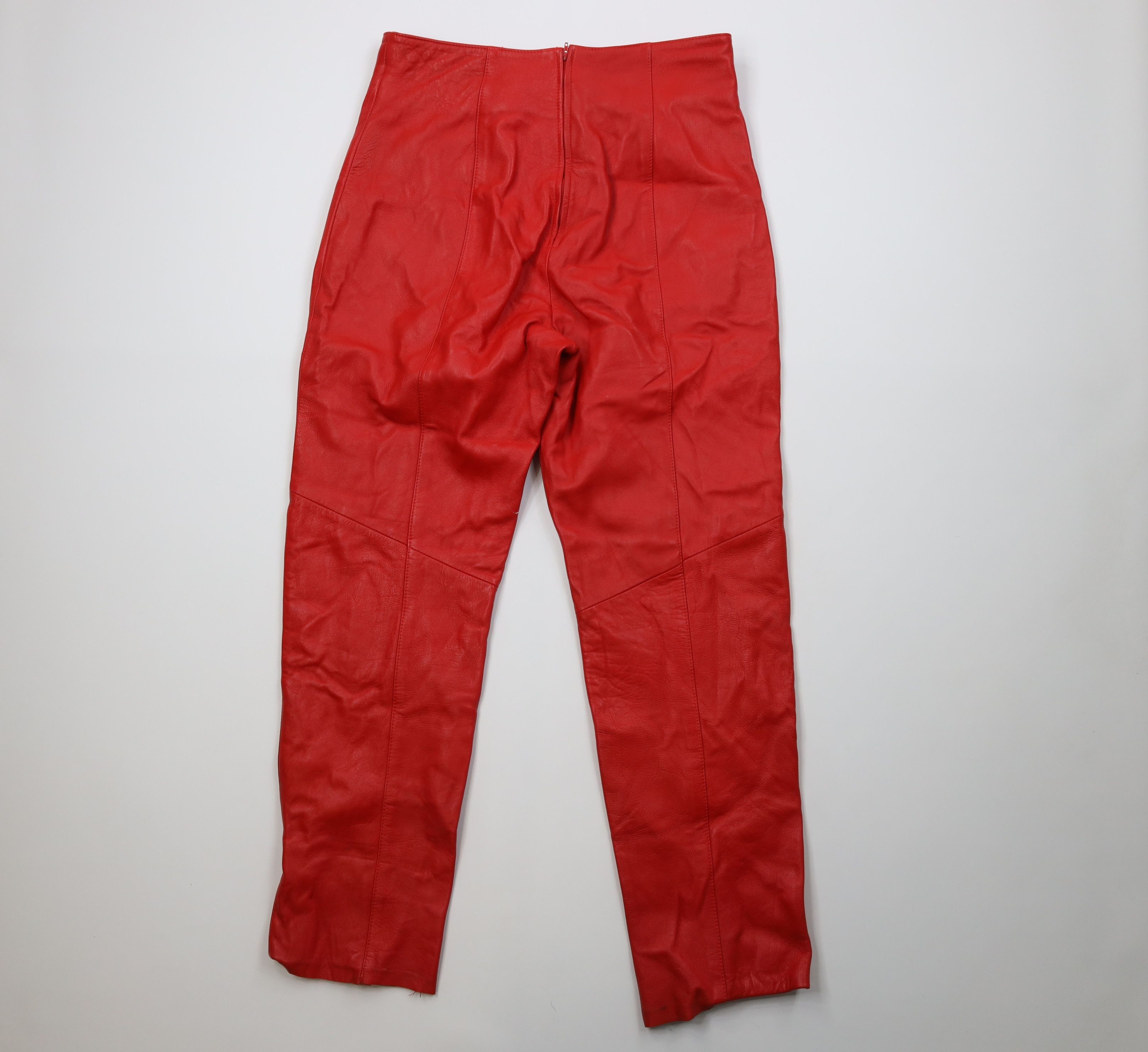 Vintage Vintage 90s Streetwear Eddie Murphy Soft Leather Pants Red Size 38" / US 16 / IT 52 - 7 Thumbnail