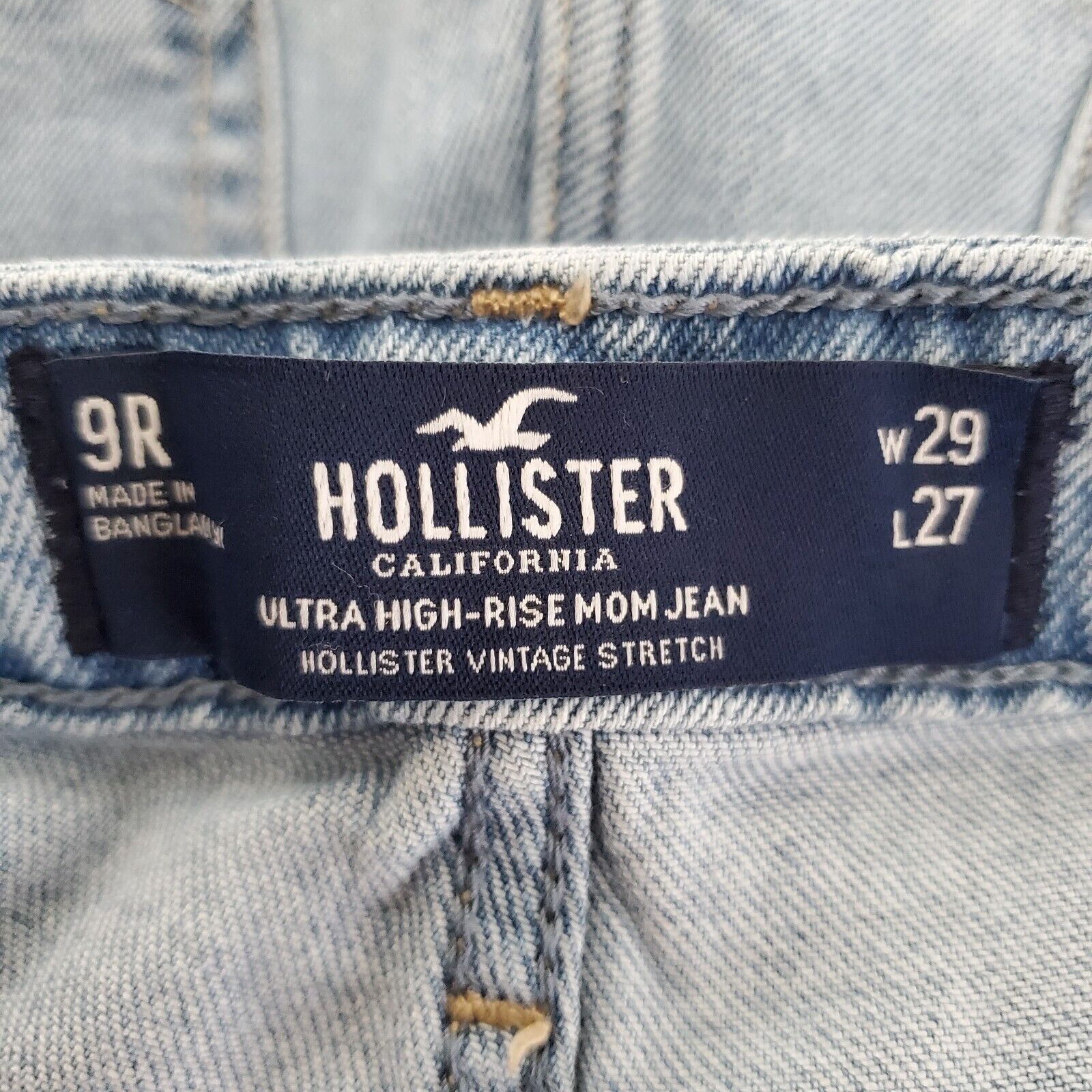 Hollister Hollister Face Distressed Ultra High Rise Mom Blue Jeans Size 29" - 15 Thumbnail