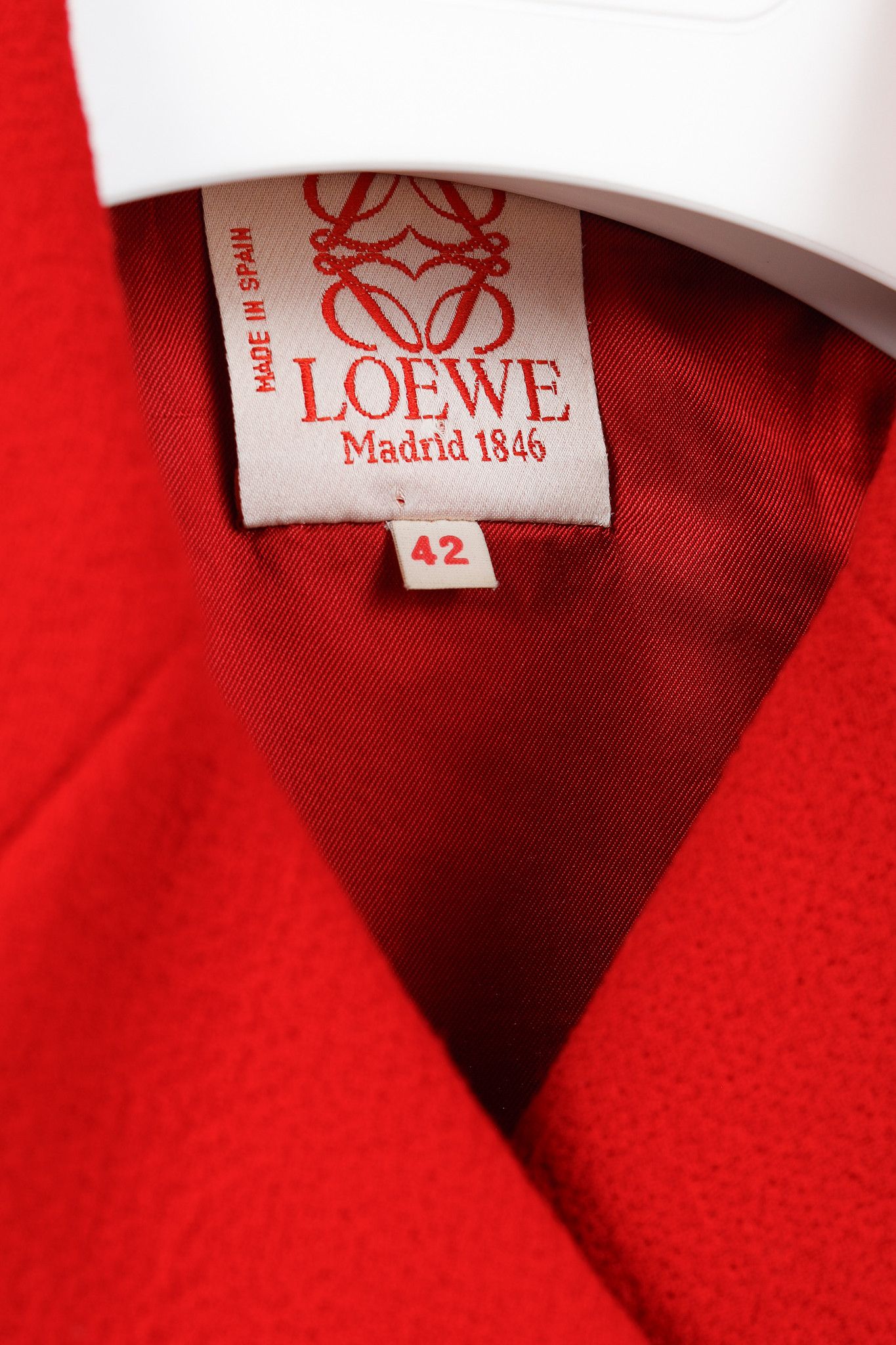Loewe Loewe Red Crepe Double-Breasted Cropped Blazer Size M / US 6-8 / IT 42-44 - 4 Thumbnail