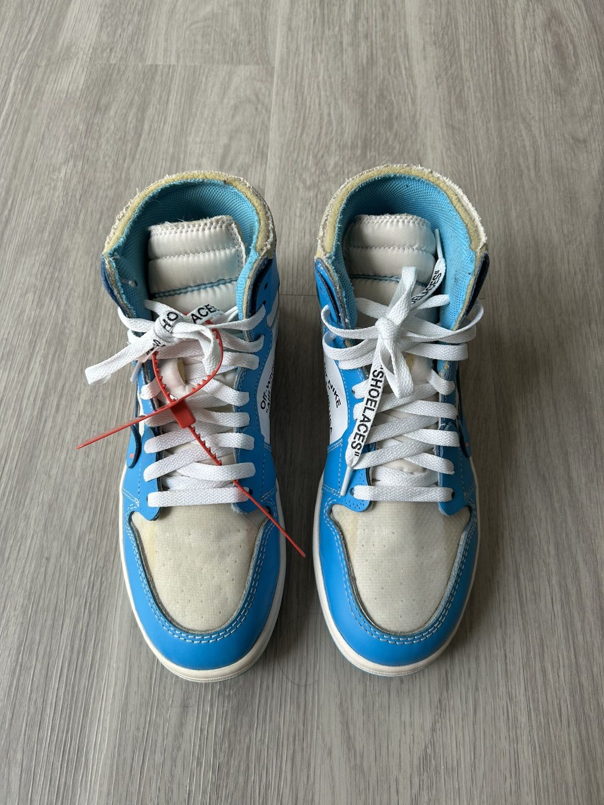 Jordan Brand × Off-White Off-White X Air Jordan 1 High OG UNC Size 8.5 Size US 8.5 / EU 41-42 - 3 Thumbnail