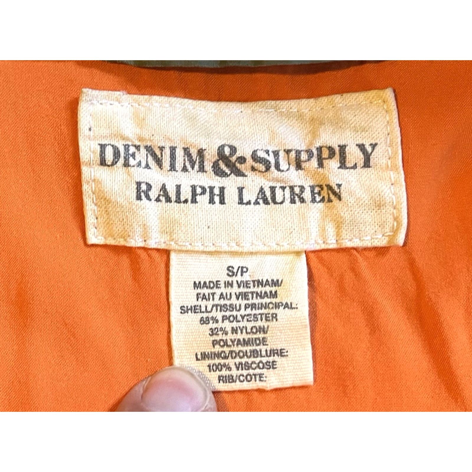 Ralph Lauren Ralph Lauren Denim & Supply Bomber Jacket Mens Small Army Green Shirt Size US S / EU 44-46 / 1 - 6 Thumbnail