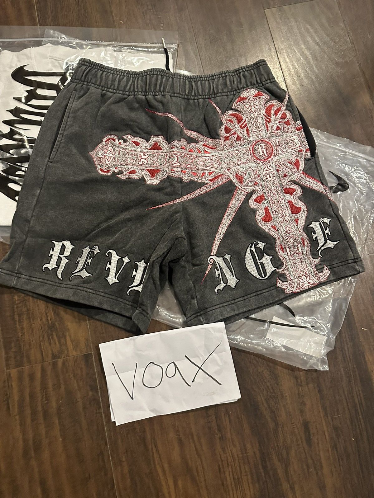 Revenge Revenge Cross Shorts Washed Size US 32 / EU 48 - 1 Thumbnail