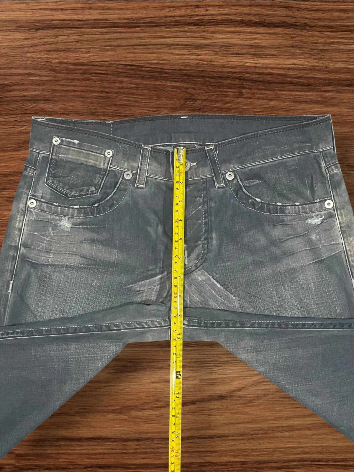 Armani Exchange Armani Exchange Powell Indigo Button Fly Loose Fit Jeans Size US 31 - 19 Thumbnail