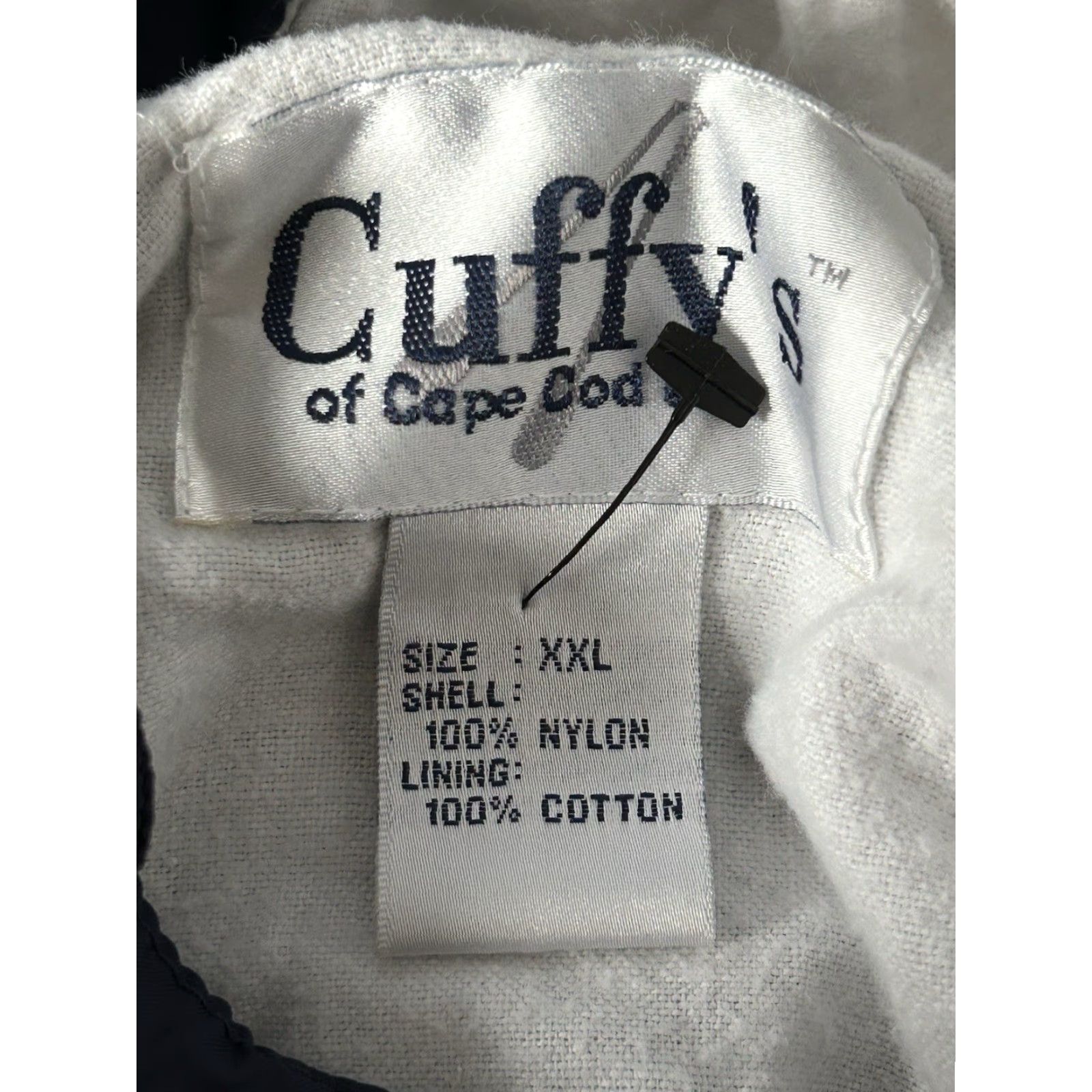 Vintage Cuffy's Cape Cod Long Sleeve Hoodie 2XL Mens Blue Nylon 1/4 Zip Windbreaker Pockets Size US XXL / EU 58 / 5 - 5 Thumbnail