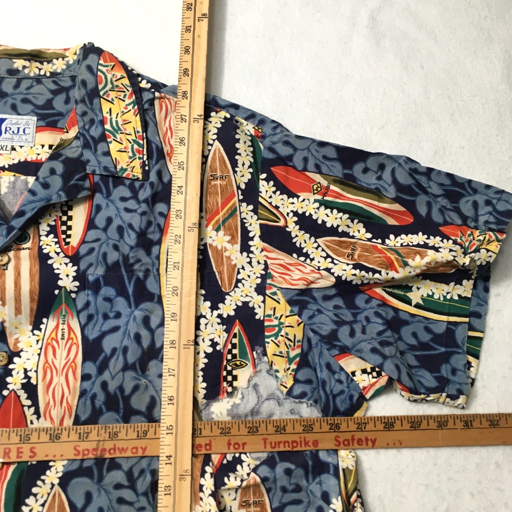 Vintage VINTAGE RJC Hawaiian Shirt Mens 2XL blue ALOHA Relax camp NEEDS REPAIRING Size US XXL / EU 58 / 5 - 6 Thumbnail