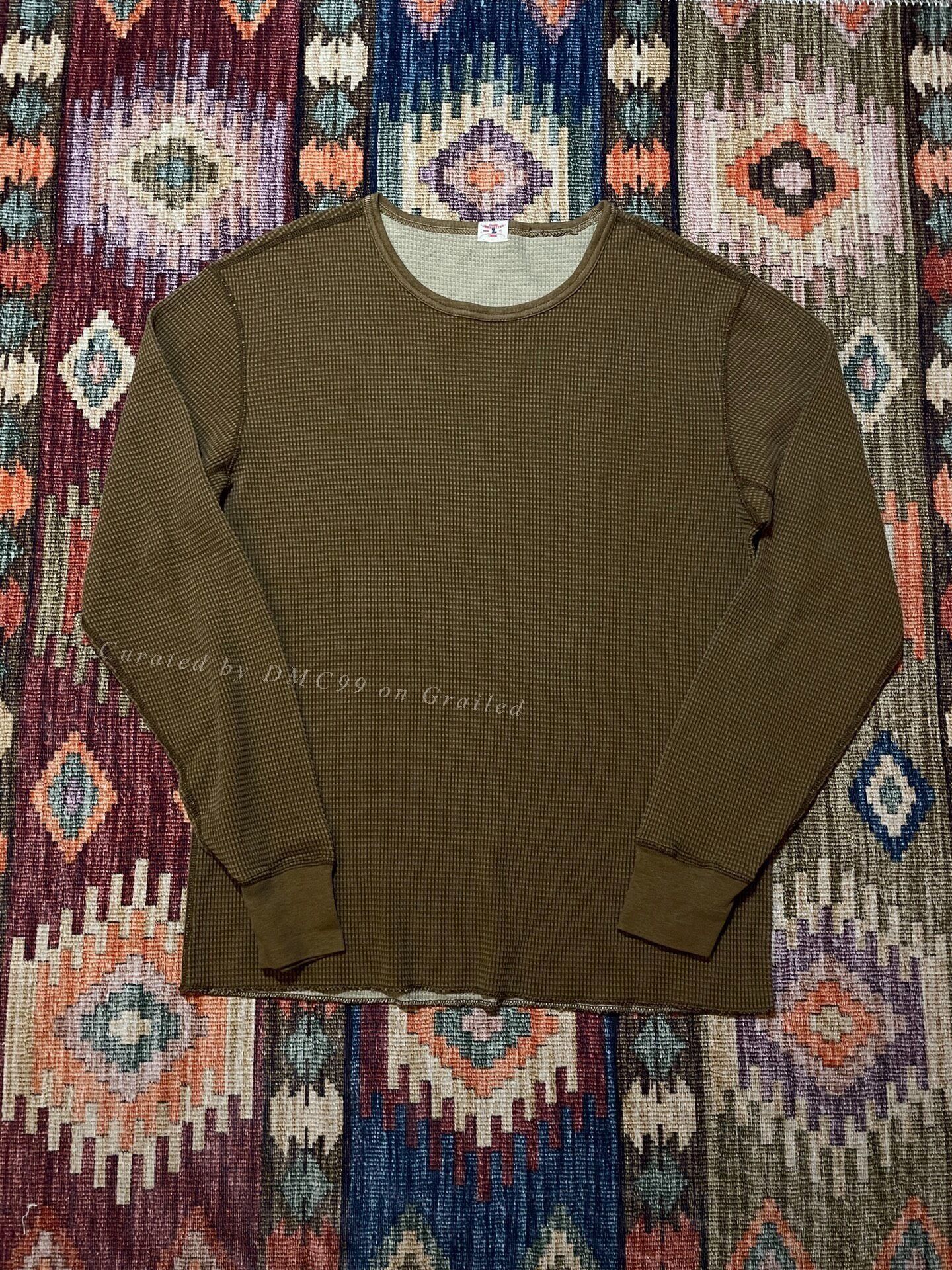 RRL Ralph Lauren RRL Discontinued Waffle Long-Sleeve T-Shirt Size US L / EU 52-54 / 3 - 1 Thumbnail