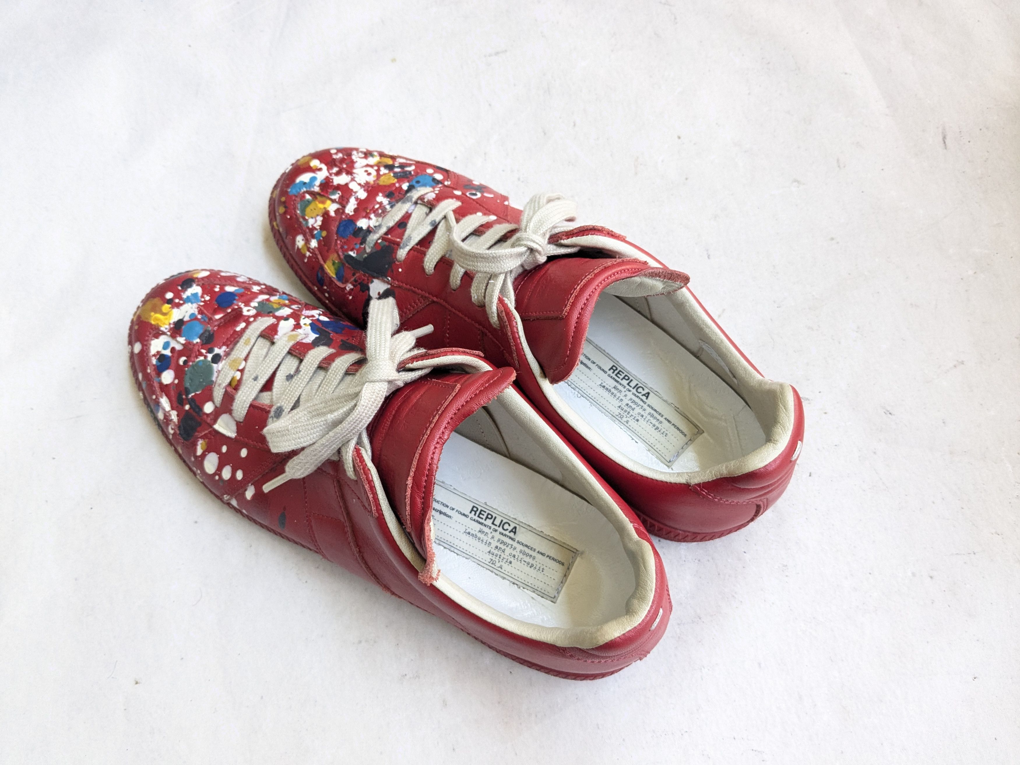 Maison Margiela Maison Margiela GAT Replica Red Paint Splatter 8 41 Size US 8 / EU 41 - 13 Thumbnail