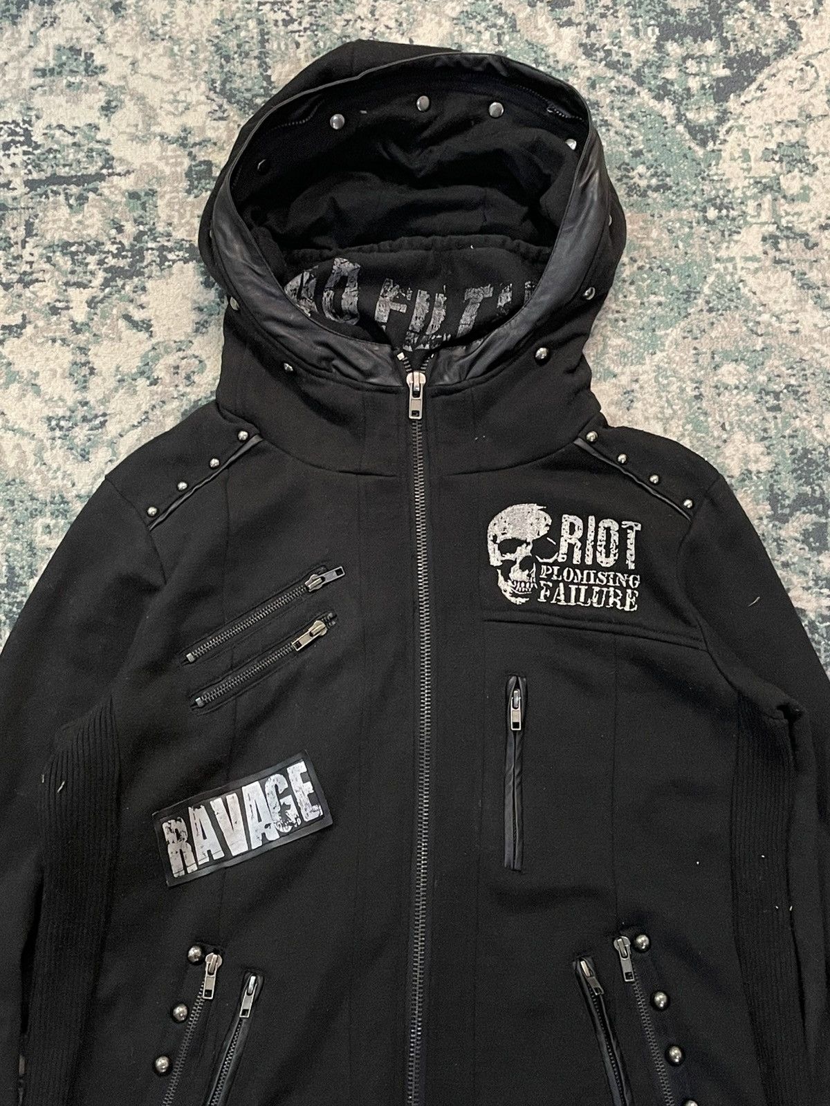 14th Addiction SexPot Revenge Hoodie Studded With Mask Punk Styled Size US L / EU 52-54 / 3 - 4 Thumbnail