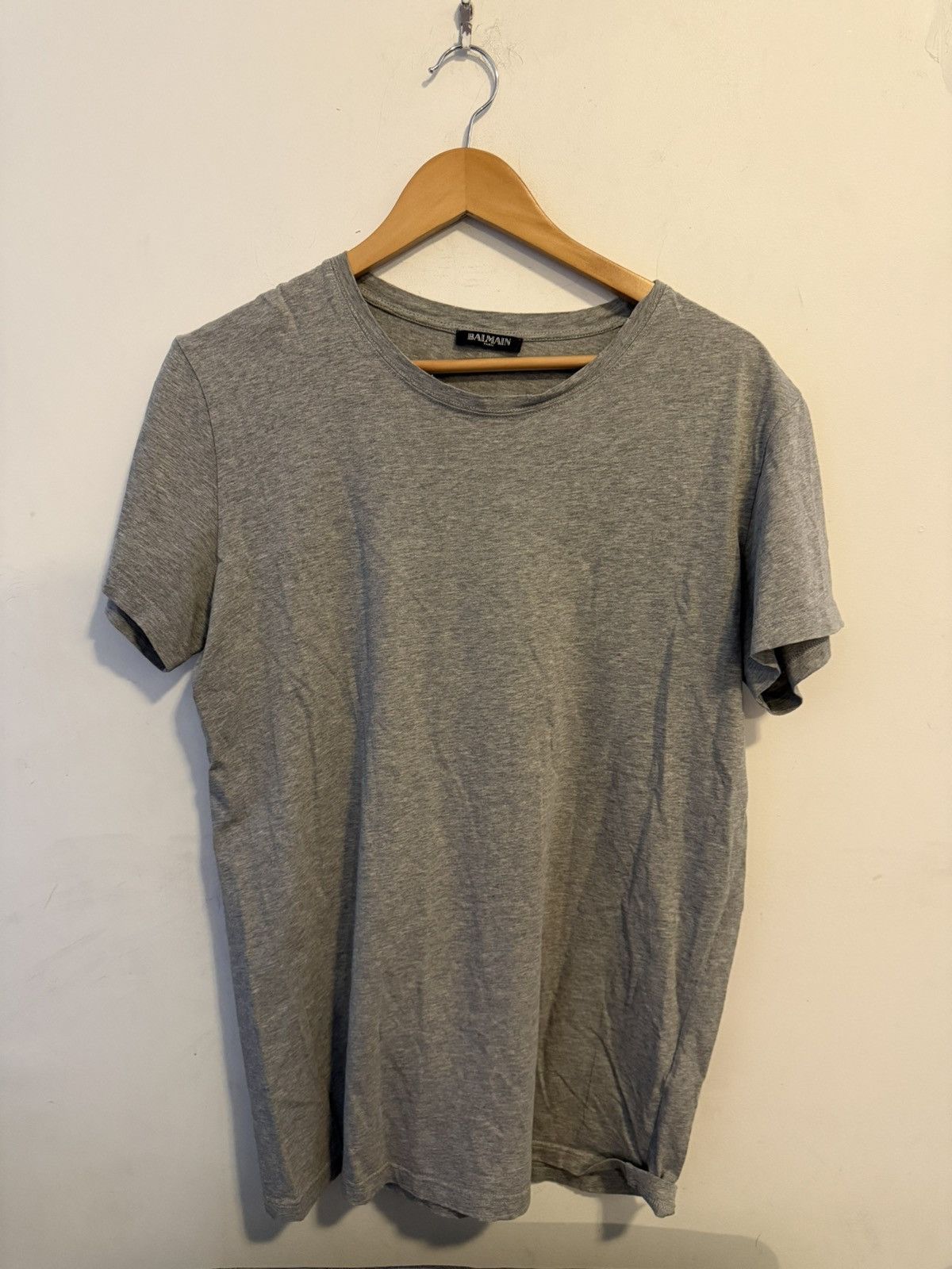 Balmain Balmain distressed t shirt size L grey Size US L / EU 52-54 / 3 - 1 Thumbnail