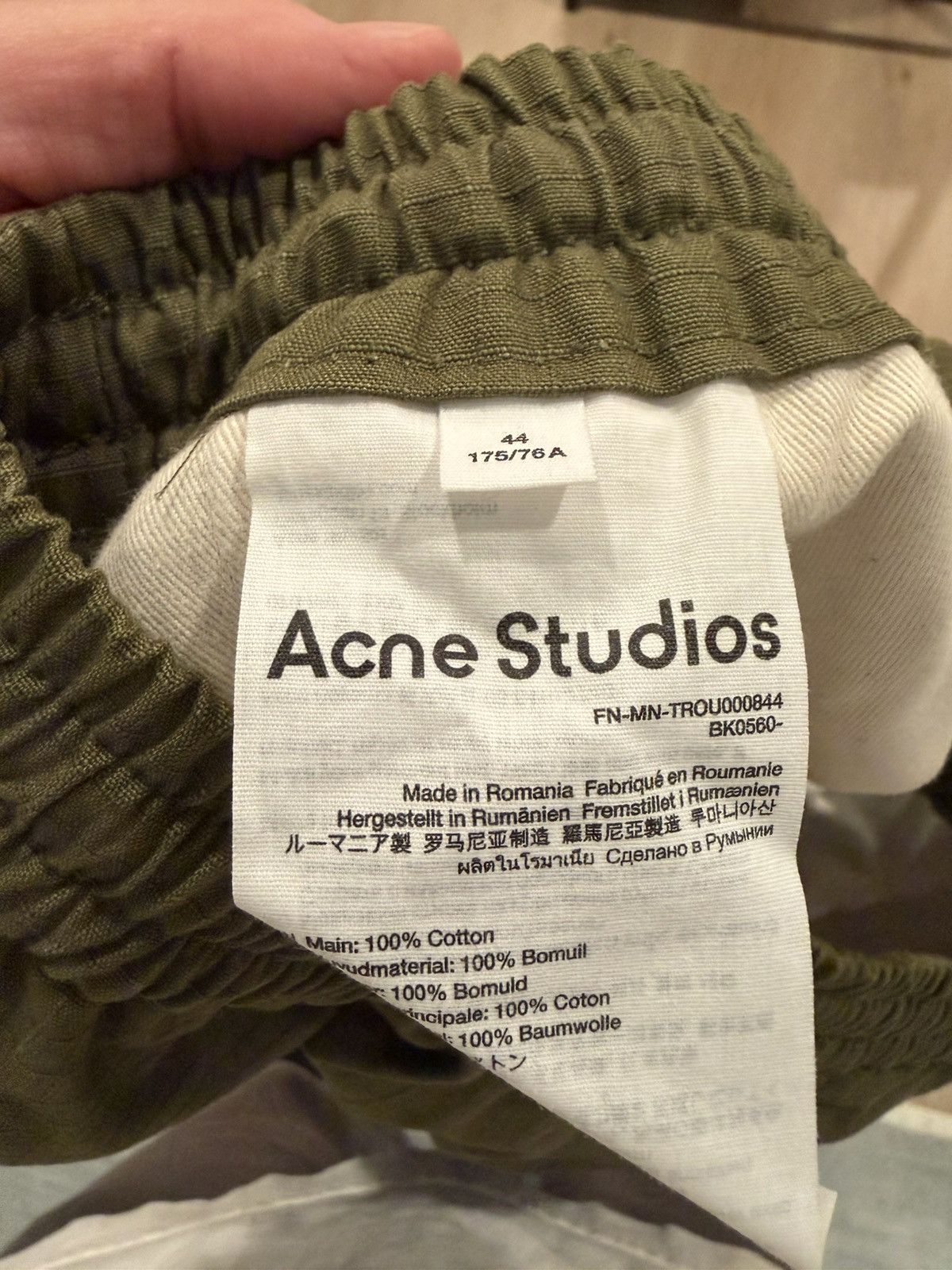Acne Studios Acne Studios Cargo Trousers Olive Green FN-MN-TROU000844 Size US 32 / EU 48 - 6 Thumbnail
