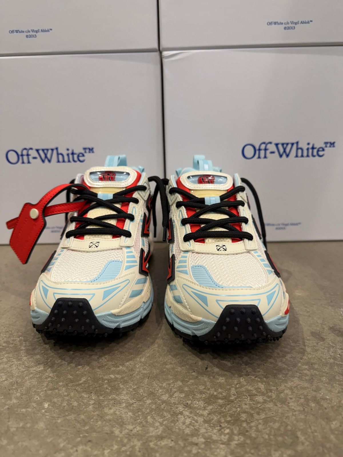 Off-White OFF-WHITE - Be Right Back Mesh Sneakers Powder Blue Cora Size US 12 / EU 45 - 3 Thumbnail