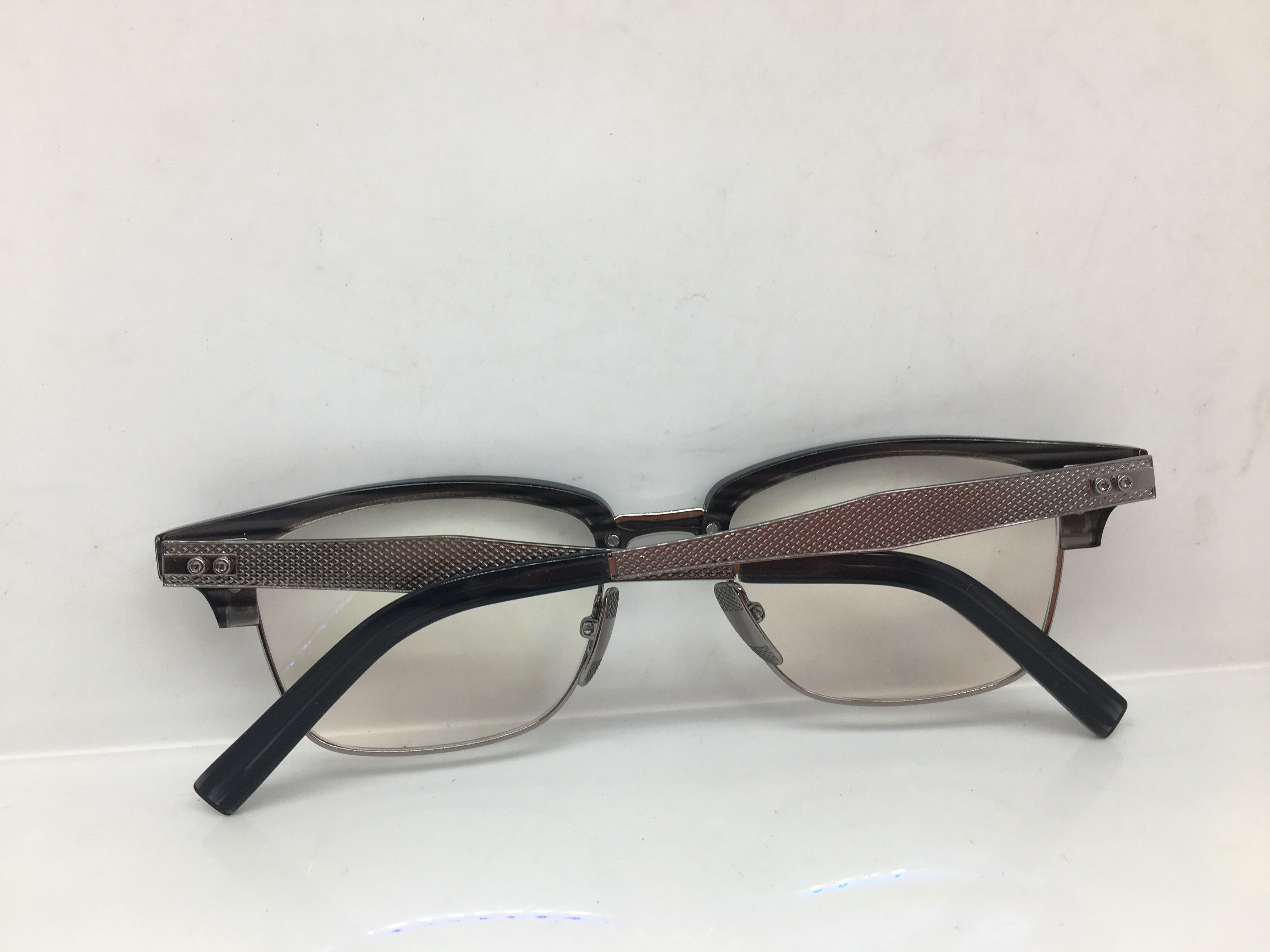Other Mod Malcolm X Grey Silver Eyeglasses Frame Size ONE SIZE - 6 Thumbnail