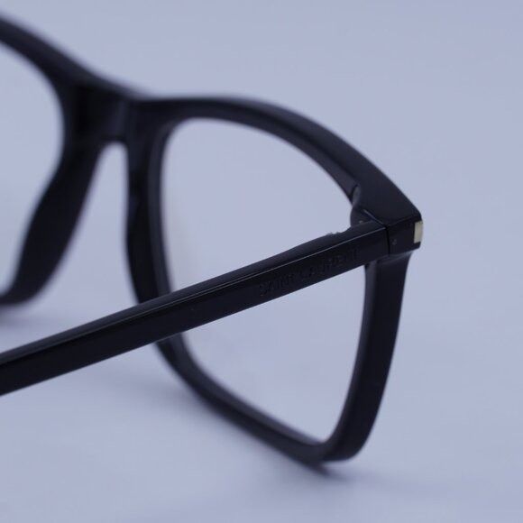Saint Laurent Paris Saint Laurent SL296 001 Eyeglasses Black 55mm Rectangle Size ONE SIZE - 5 Thumbnail