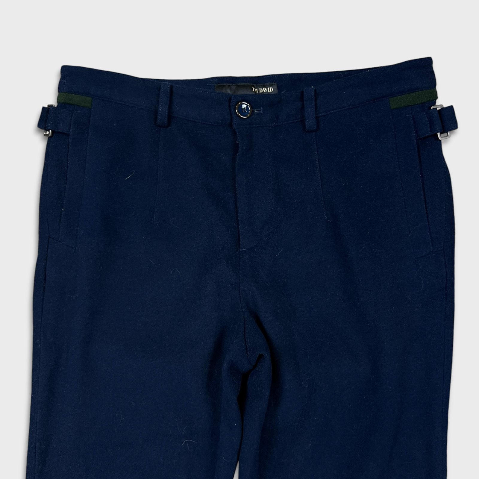 Japanese Brand × Vintage VTG I'm David Pants 32x30 Slim Fit Pleated Casual Trousers Size US 32 / EU 48 - 2 Thumbnail