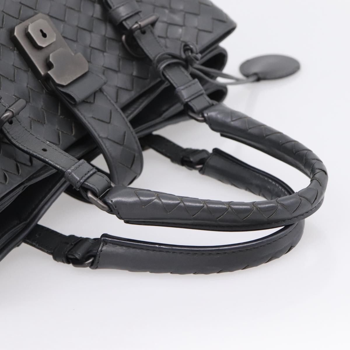 Bottega Veneta Bottega Veneta INTRECCIATO Hand Bag Leather Gray Auth Size ONE SIZE - 7 Thumbnail