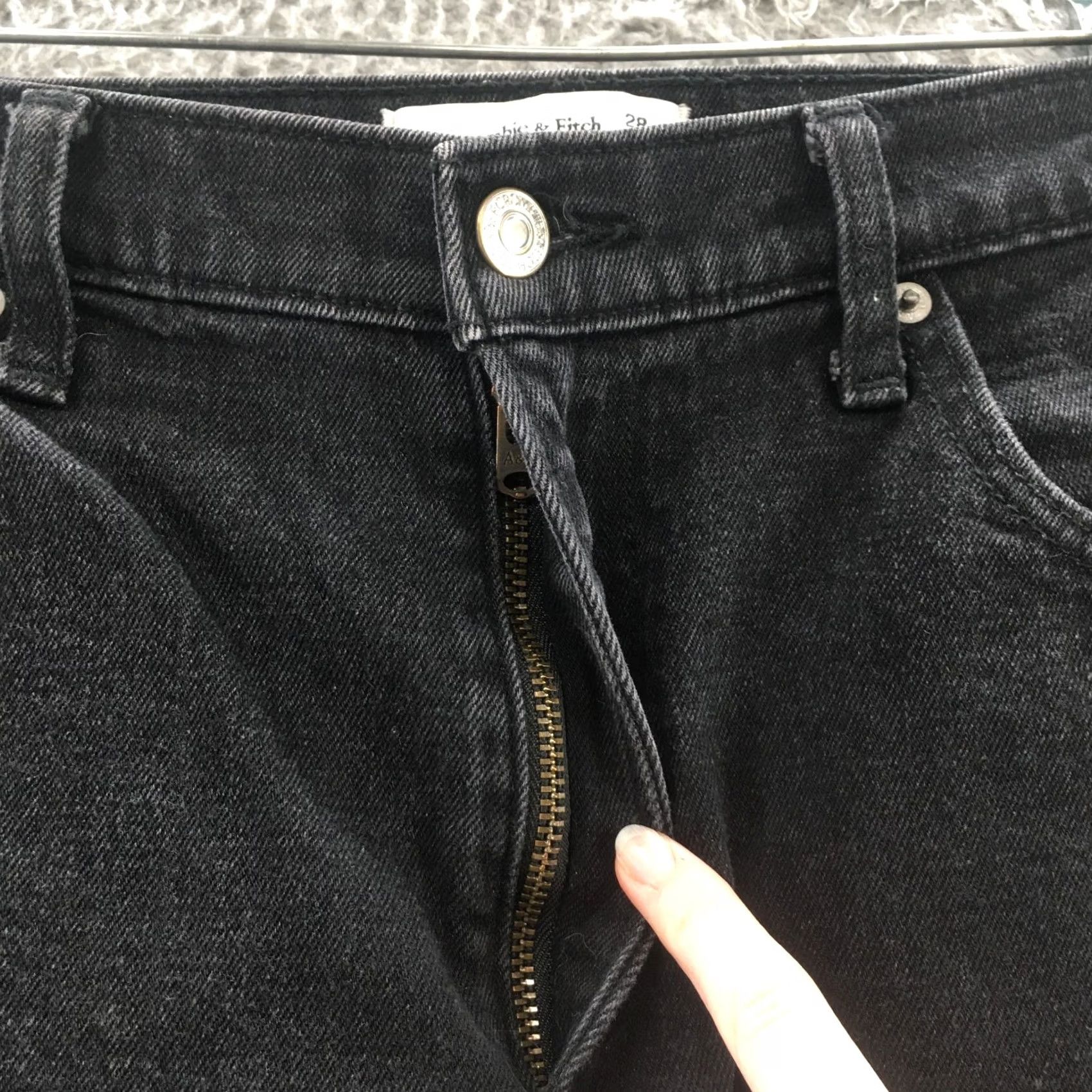 Abercrombie & Fitch Abercrombie & Fitch Skinny Jeans Womens High Rise Black Denim 30x25 Size 28" / US 6 / IT 42 - 3 Thumbnail
