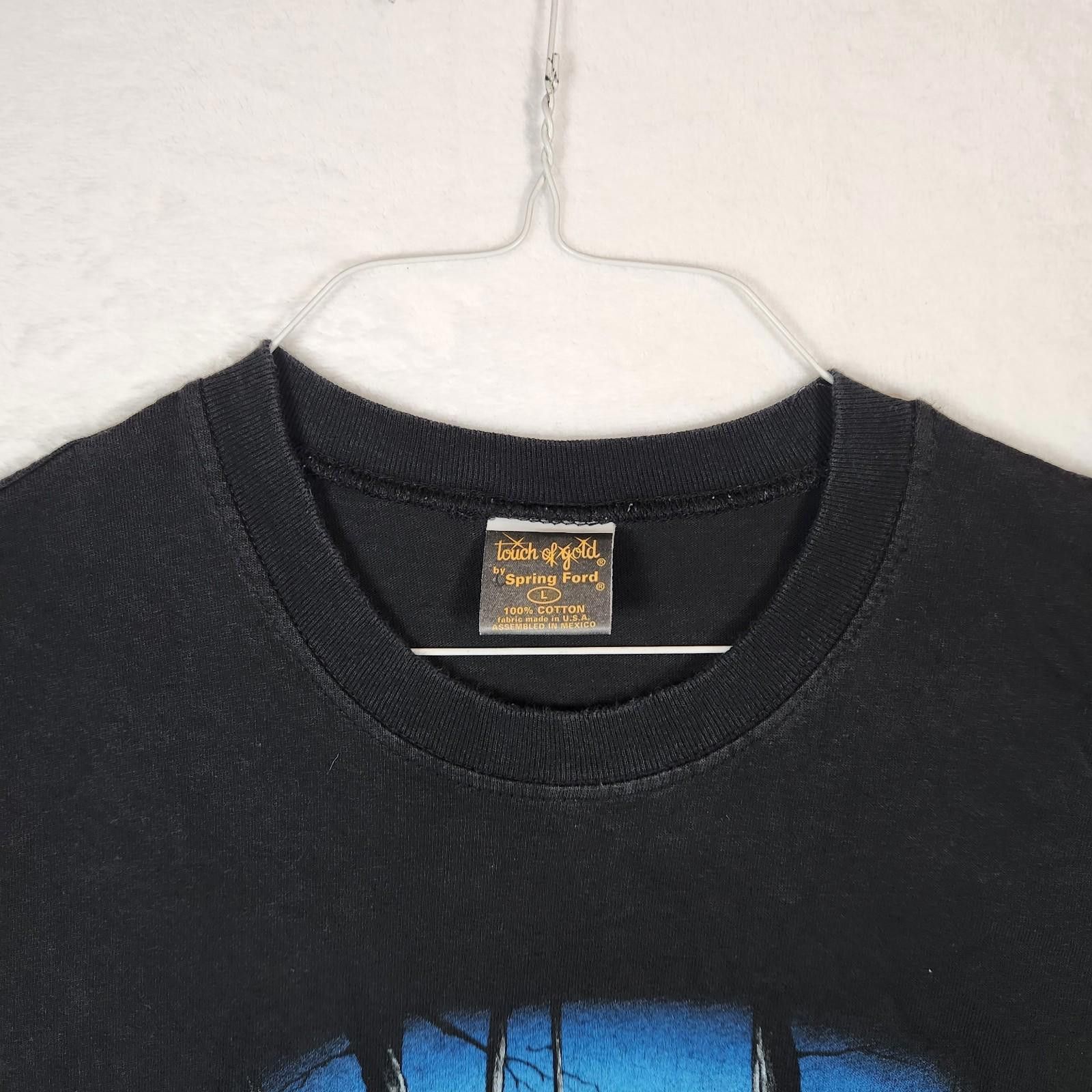 Designer Vintage Single Stitch Wild Earth Black Graphic Tshirt Large Size US L / EU 52-54 / 3 - 4 Thumbnail