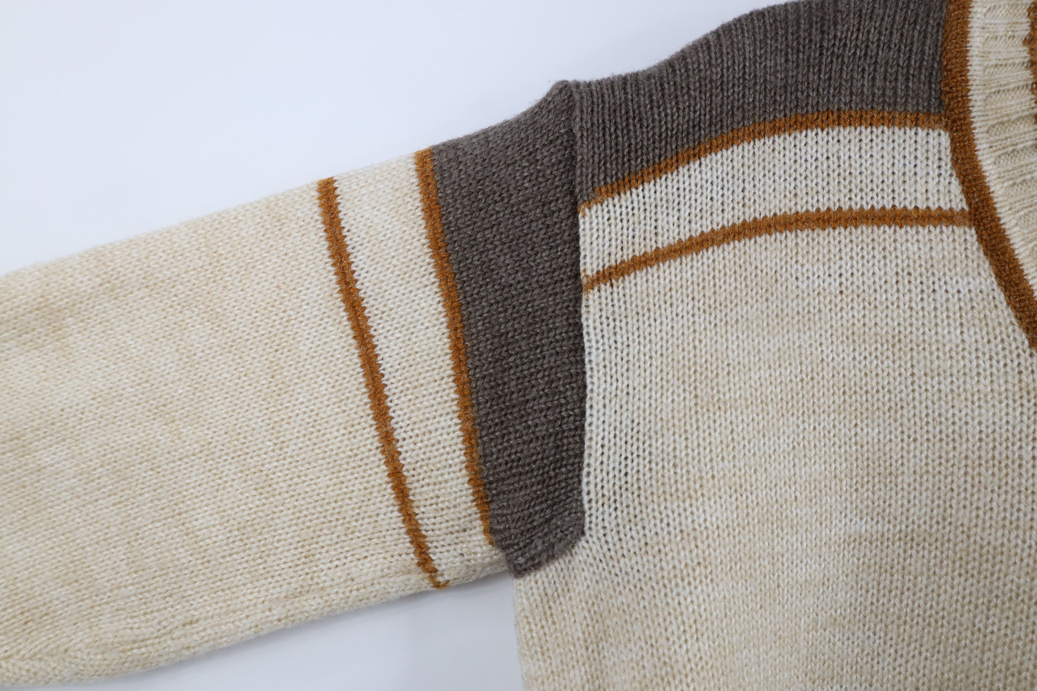 Vintage Vintage 70s Mid Century Modern MCM Striped Knit Sweater Size US M / EU 48-50 / 2 - 7 Thumbnail