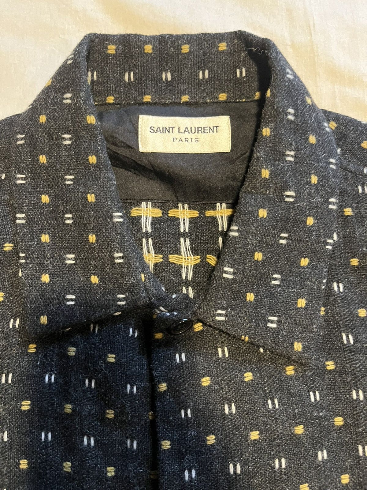 Saint Laurent Paris Saint Laurent wool embroidered shirt. Size US S / EU 44-46 / 1 - 5 Thumbnail