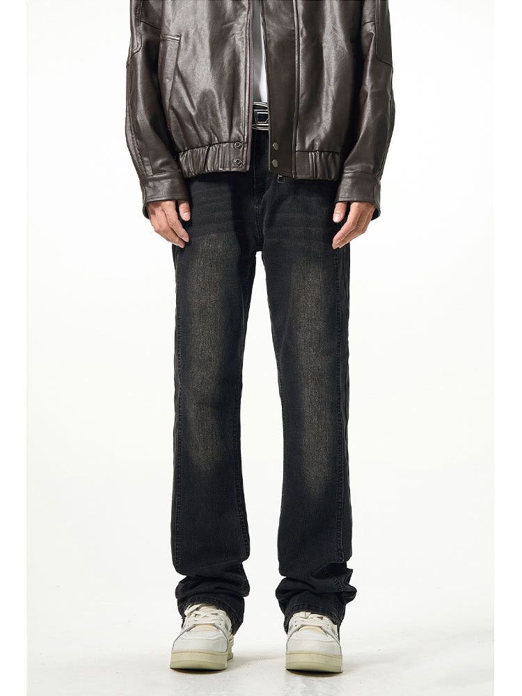 Japanese Brand × Jean Washed straight retro cleanfit flared jeans for men Size US 32 / EU 48 - 1 Thumbnail