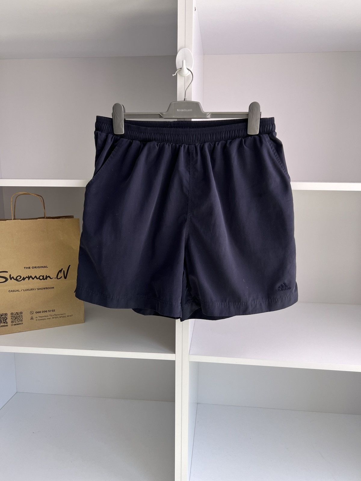 Adidas × Vintage Vintage Adidas Navy Shorts 90s style Size US 34 / EU 50 - 3 Thumbnail