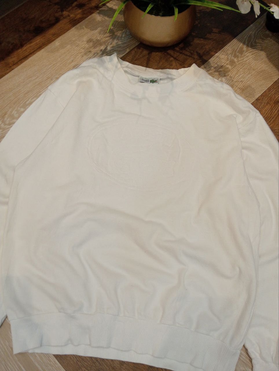 Lacoste LACOSTE BIG LOGO SWEATSHIRT - SIZE 4 WHITE Size US M / EU 48-50 / 2 - 4 Thumbnail