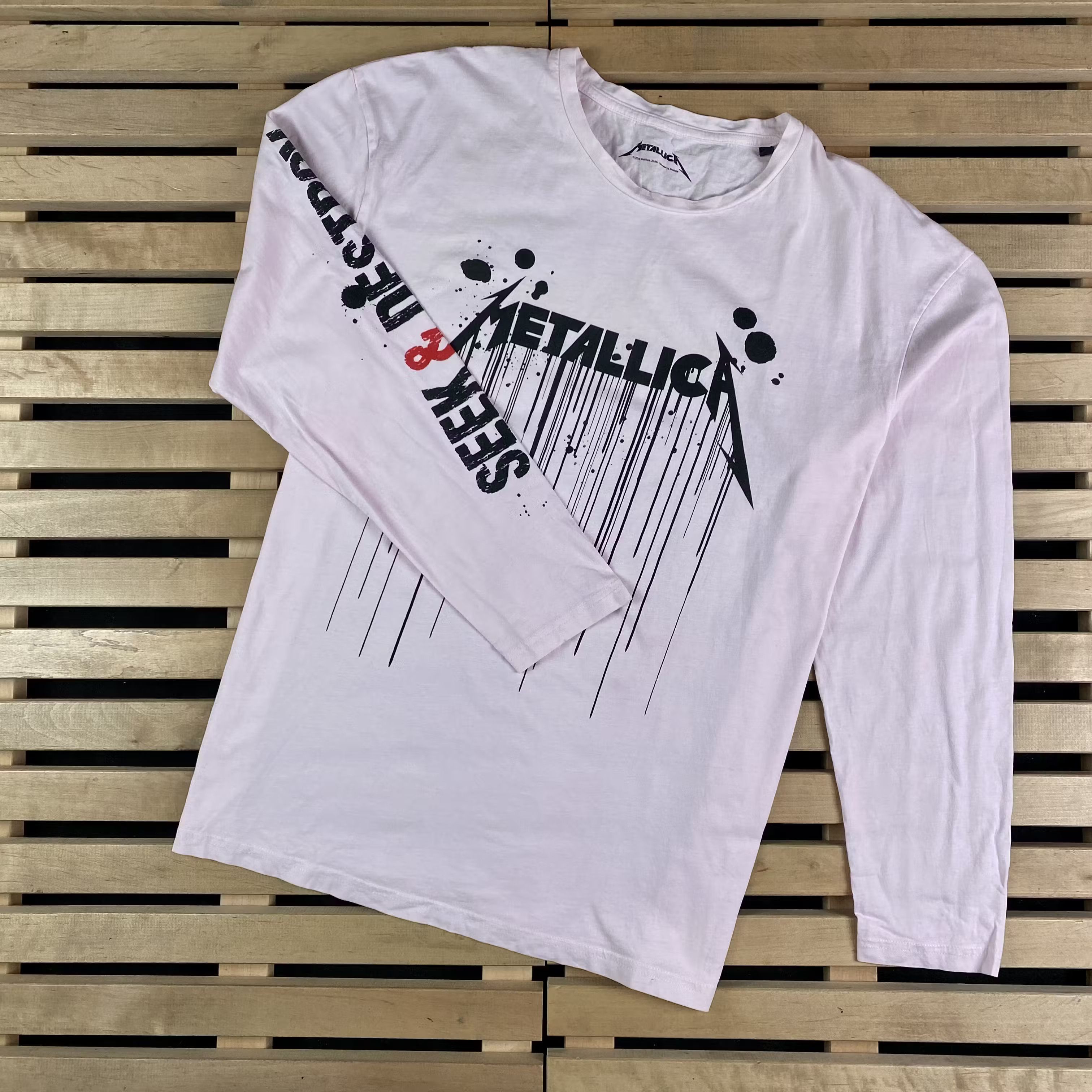 Band Tees × Metallica × Vintage Mens Vintage T Shirt Long Sleeve Matallica Size XL Size US XL / EU 56 / 4 - 1 Thumbnail
