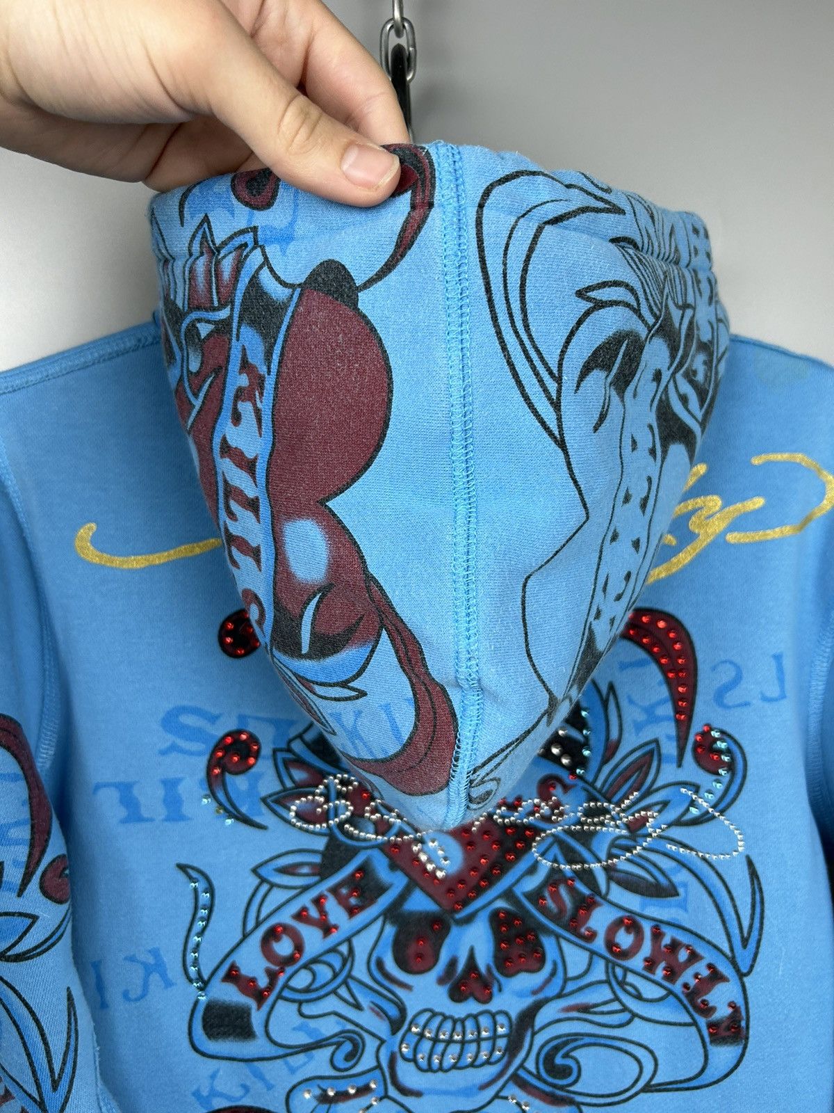 Christian Audigier × Ed Hardy × Vintage Vintage Ed Hardy Zip Up Hoodie Size XL / US 12-14 / IT 48-50 - 14 Thumbnail