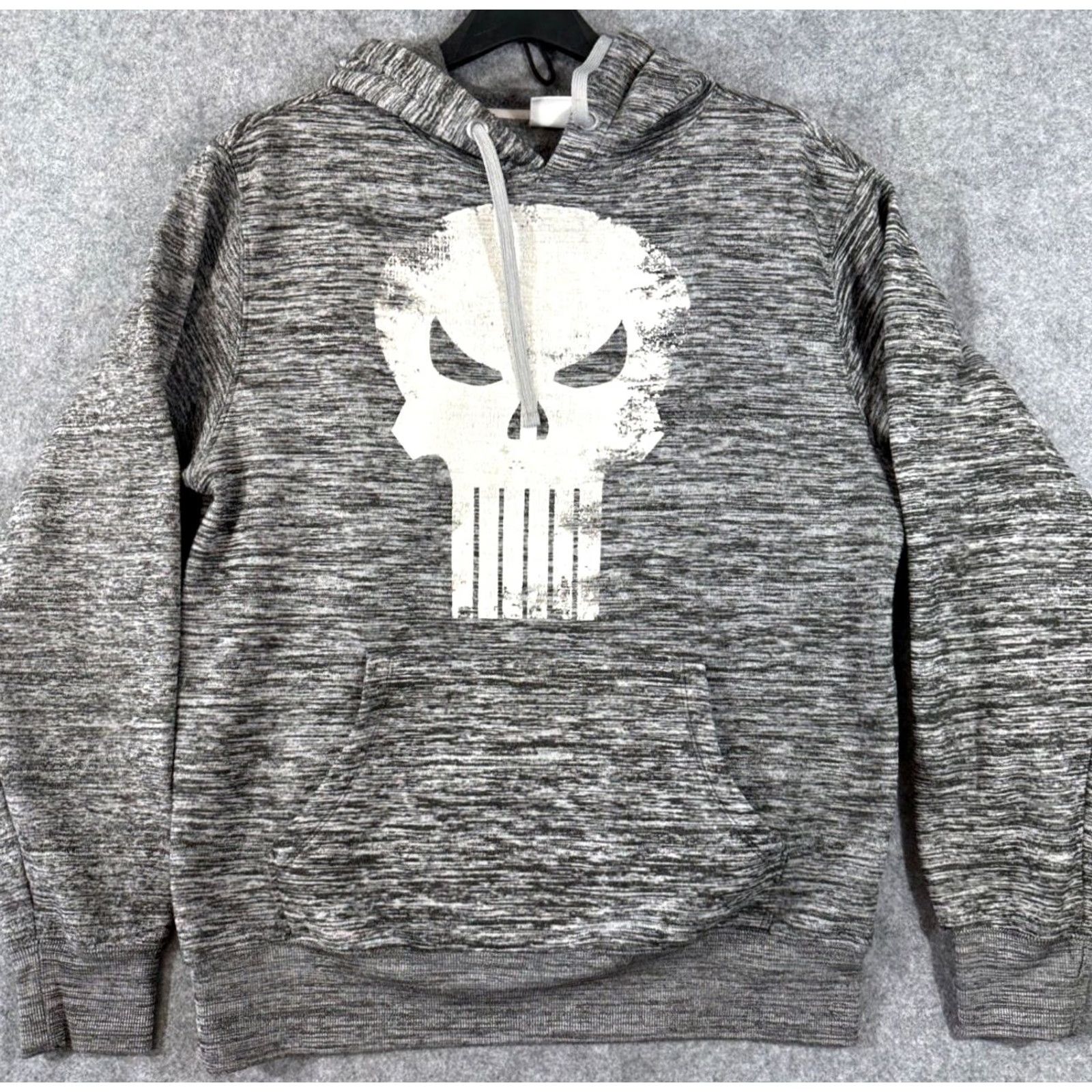 Vintage Marvel Hoodie Mens M 38/40 Heather Gray Fleece The Punisher Skull Graphic Pullover Drawstring Mens Hoodies Hoodie Size US M / EU 48-50 / 2 - 2 Thumbnail
