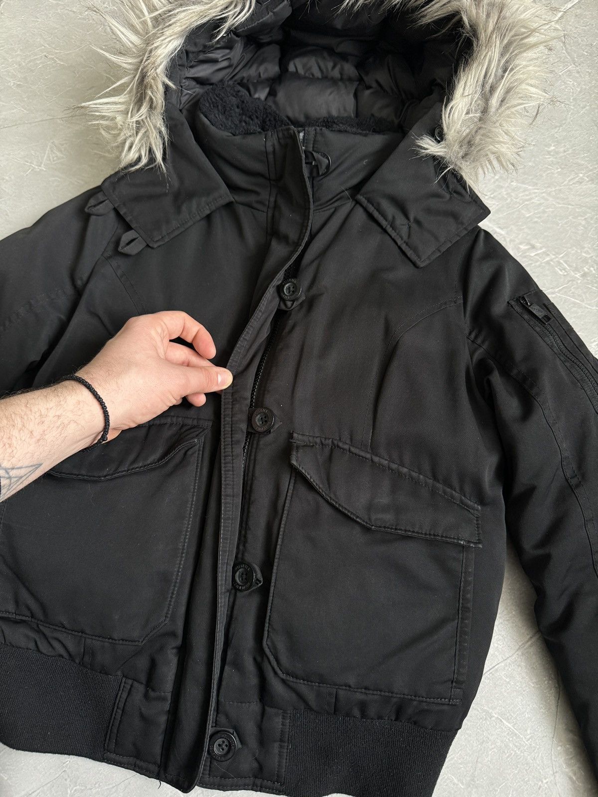 Hollister VTG Hollister Fur Hood Bomber Jacket Ifsixwasnine LGB Style Size S / US 4 / IT 40 - 10 Thumbnail