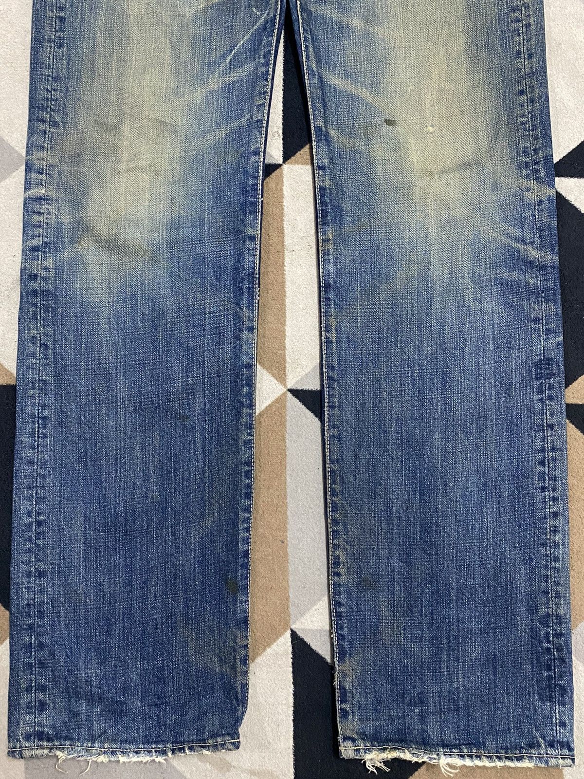 Spellbound Japanese Brand SpellBound Mud Wash Distressed Loose Jeans Size US 31 - 11 Thumbnail