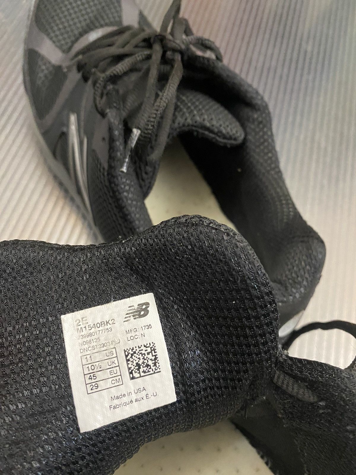 New Balance New Balance Men's 1540v2 Black/Silver 11 EE Made in USA VGC Size US 11 / EU 44 - 9 Thumbnail