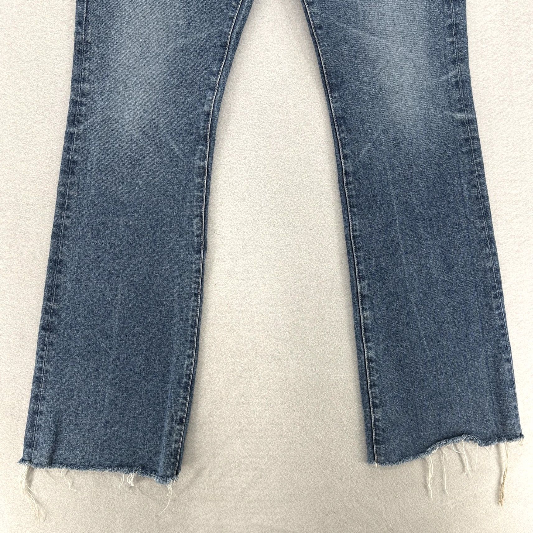 Vintage AG Adriano Goldschmied Jeans Womens High Rise Bootcut 28 Blue 5-Pocket Distressed Stretch Denim Length 33in Vintage? No Size 28" / US 6 / IT 42 - 3 Thumbnail