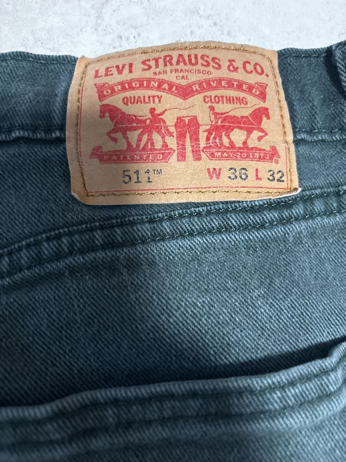 Levi's VINTAGE Green Levi’s White Tab Jeans LIKE NEW Size US 36 / EU 52 - 6 Thumbnail