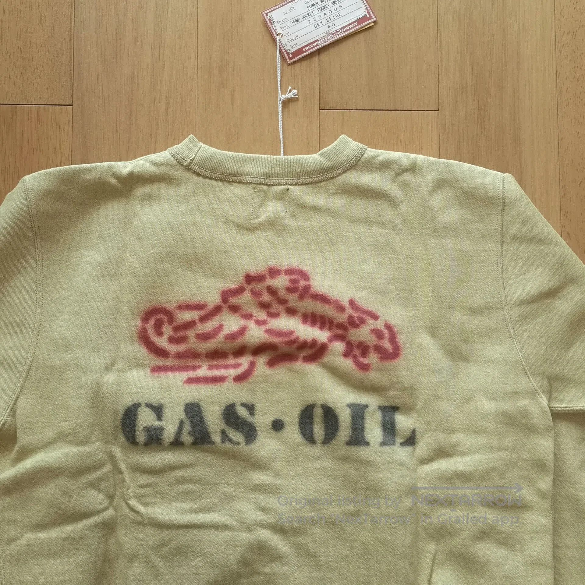 Freewheelers Vintage Style Gas Oil Sweatshirt. Size US L / EU 52-54 / 3 - 4 Thumbnail