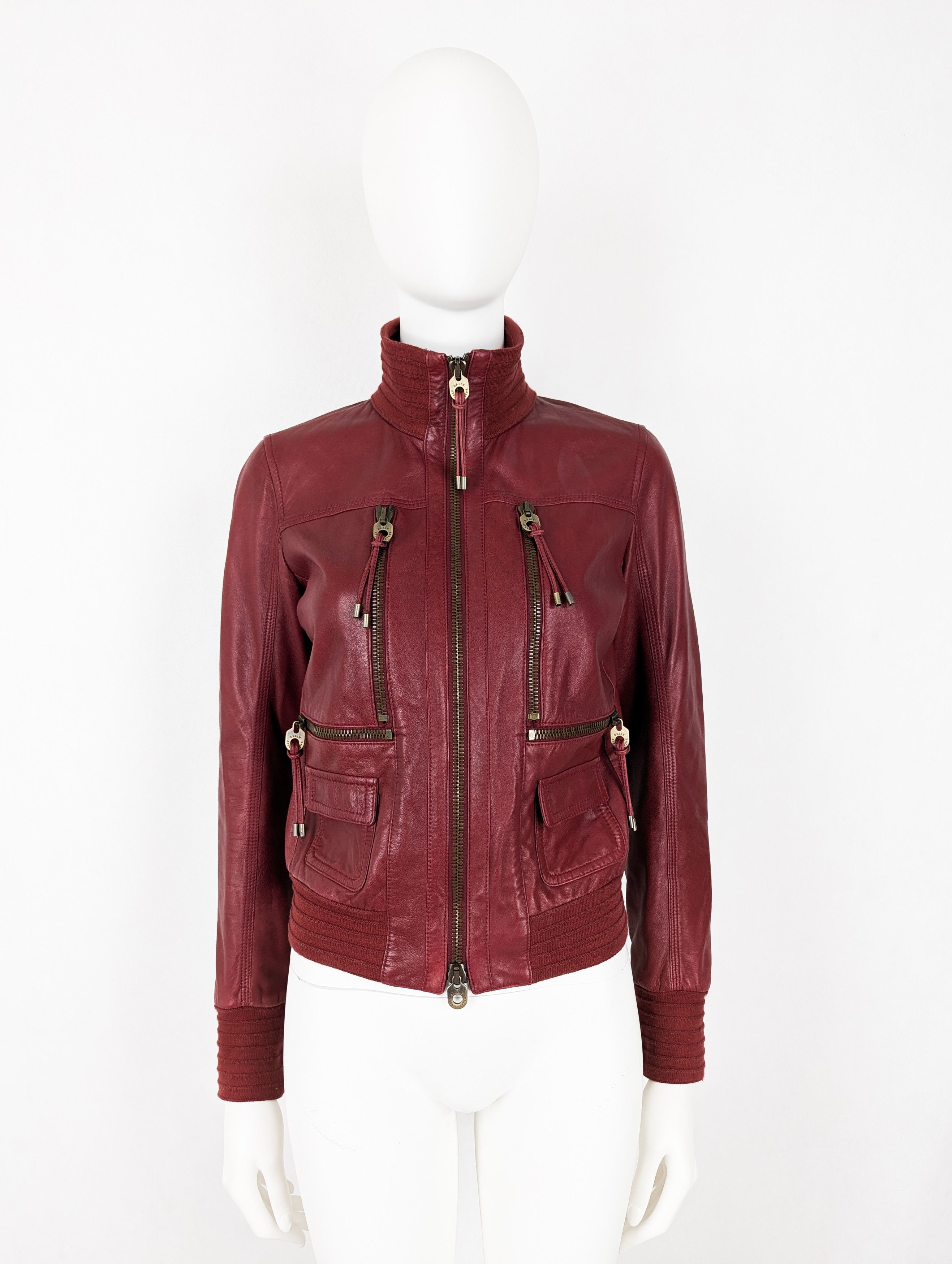 Bally Bally leather red jacket Size S / US 4 / IT 40 - 6 Thumbnail