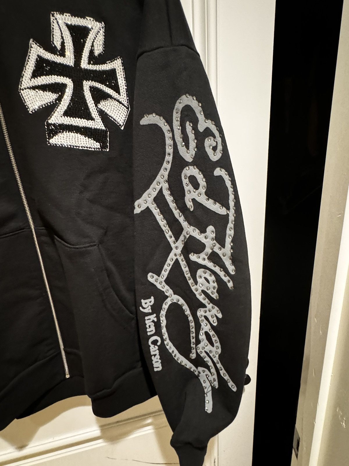 Ed Hardy Ken Carson XMan Black Zip Hoodie