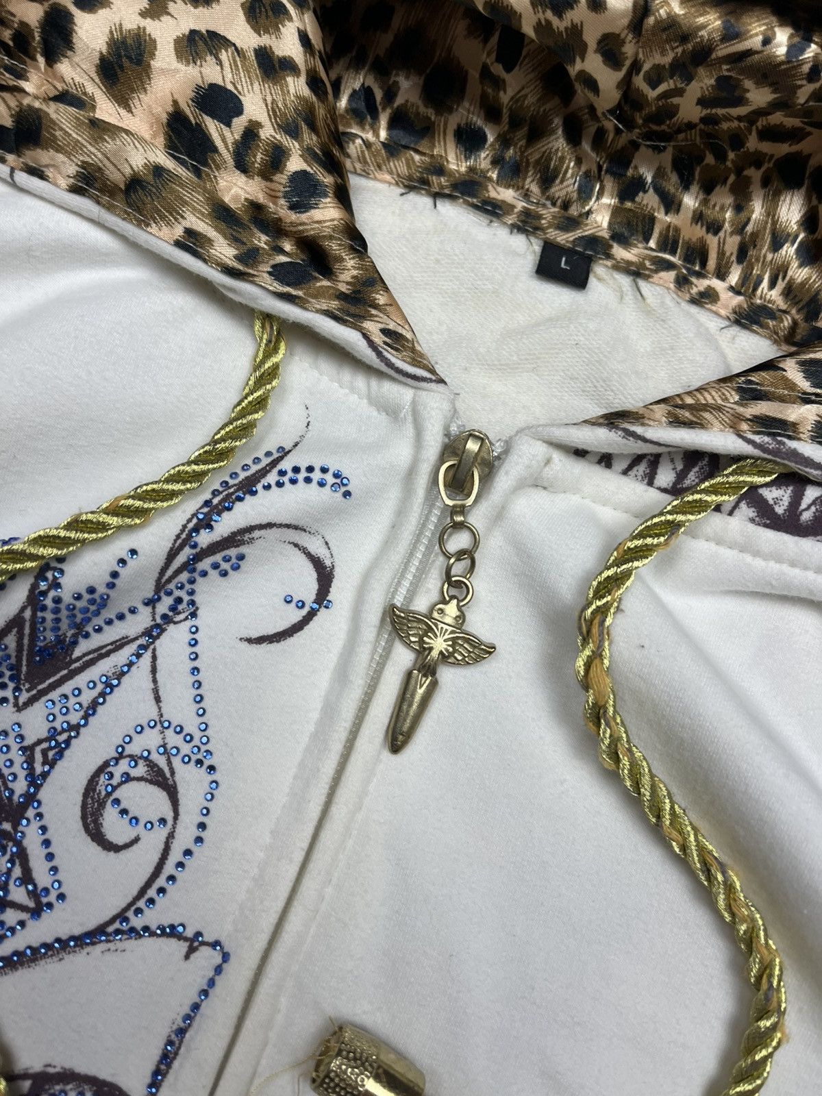 If Six Was Nine LGB IfSixWasNine Ed Hardy Style Leopard Fur Faux Zip Hoodie Size L / US 10 / IT 46 - 7 Thumbnail