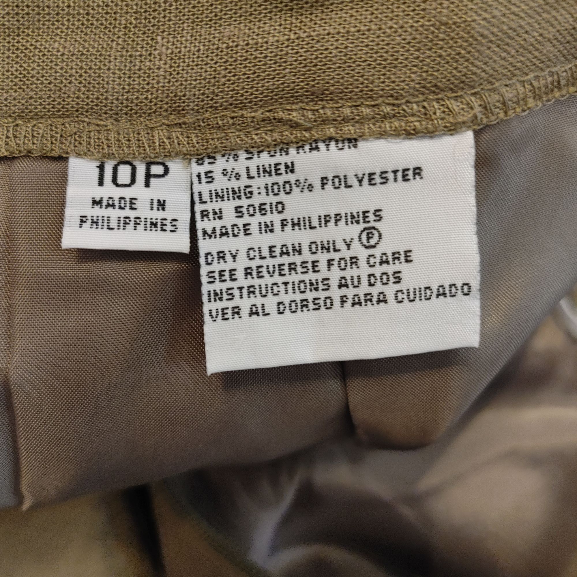 Kasper Kasper Women's Petite Beige 2pc Short Sleeve Button Top + A Size L / US 10 / IT 46 - 5 Thumbnail